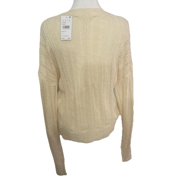ASTR the Label Cream Sweater Size XL Long Sleeve NWT.   LTOP863 - Picture 5 of 7